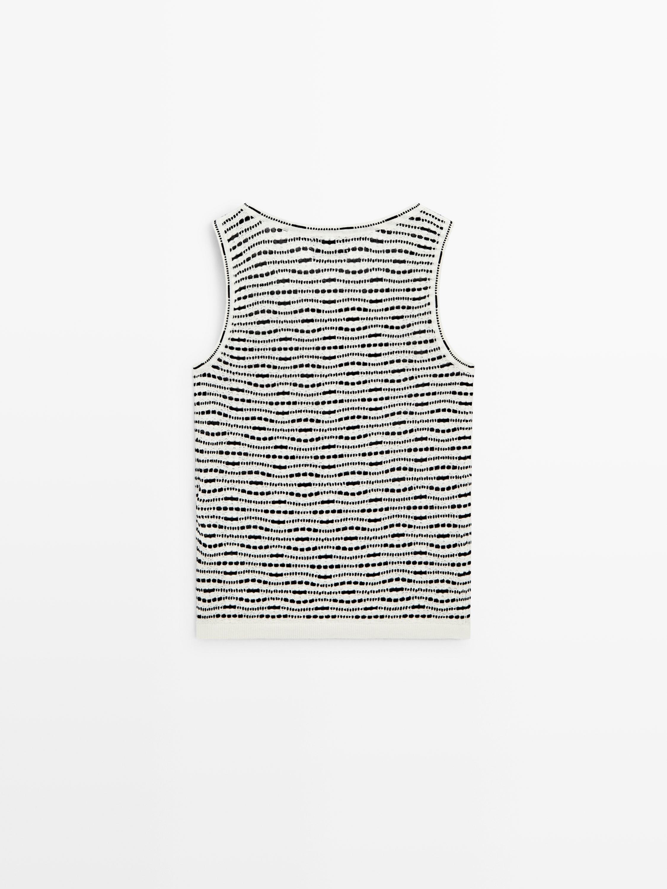 Top en maille 100 % coton